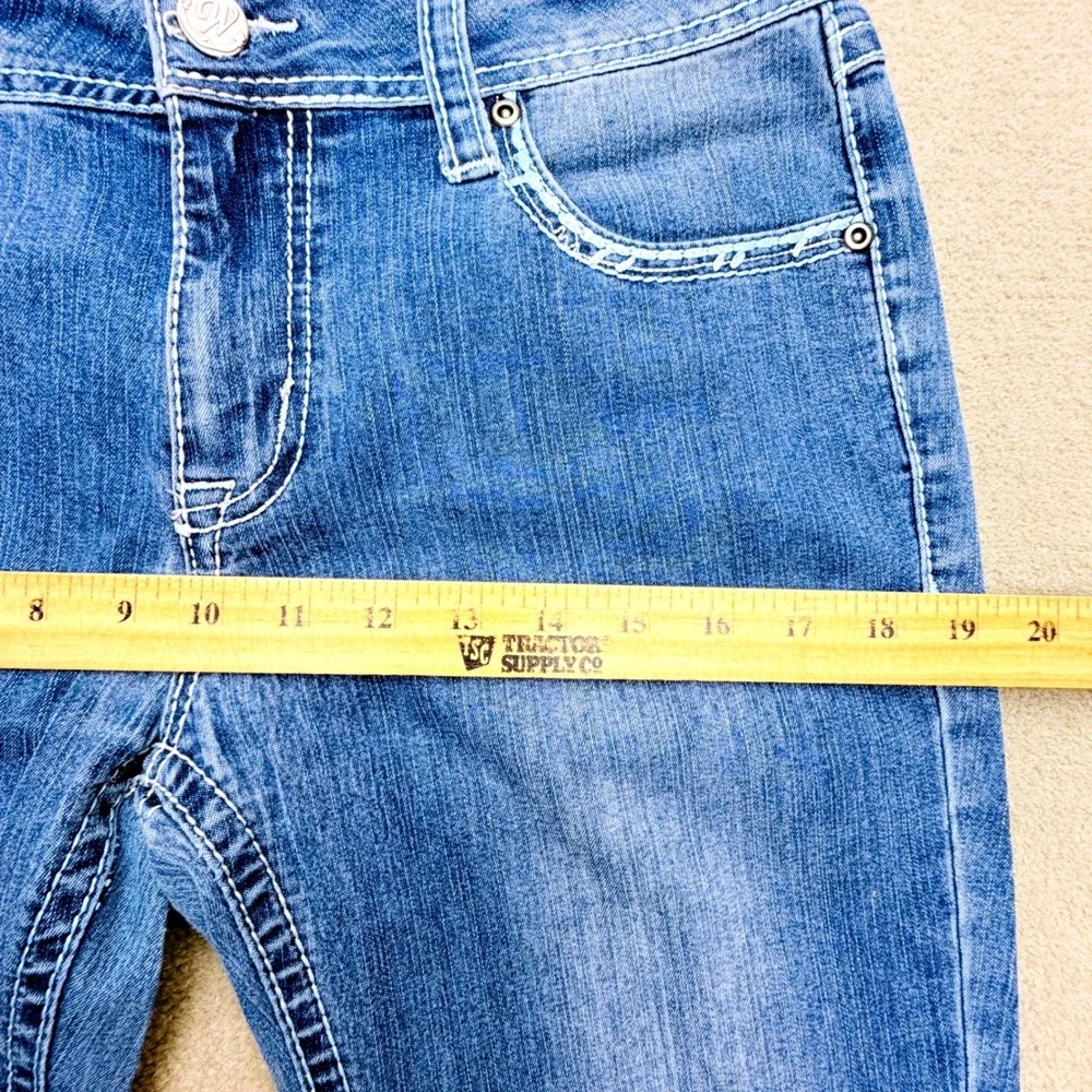 Wired Heart Womens Bootcut Jeans Size 30 Medium Wash Blue Denim Stretch RN139056